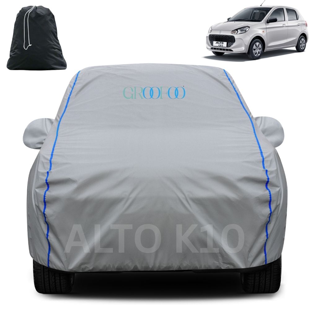 GROOFOO Waterproof Car Body Cover Maruti Suzuki Alto K10 Custom Fit Car Body Cover