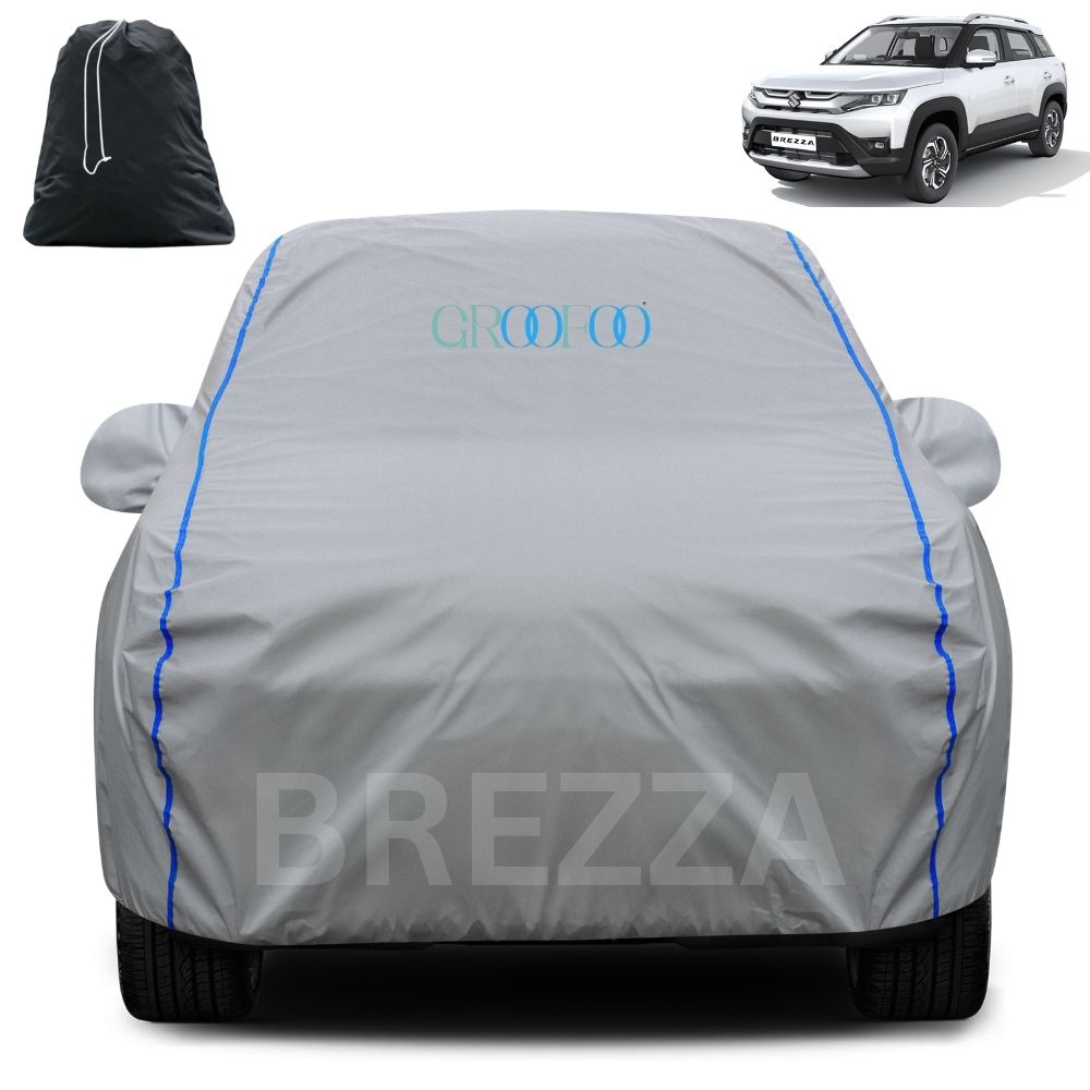 GROOFOO Waterproof Car Body Cover Brezza Custom Fit Car Body Cover