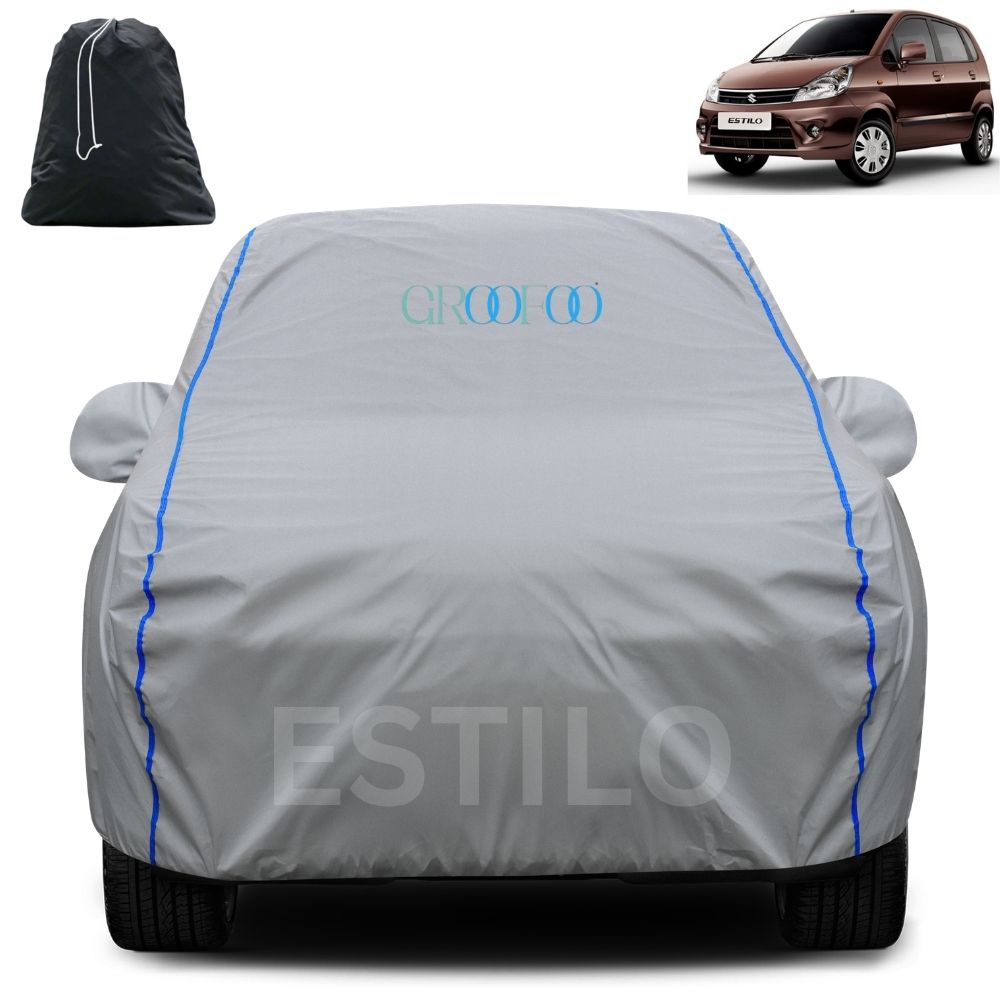 GROOFOO Waterproof Car Body Cover Maruti Suzuki Estilo Custom Fit Car Body Cover