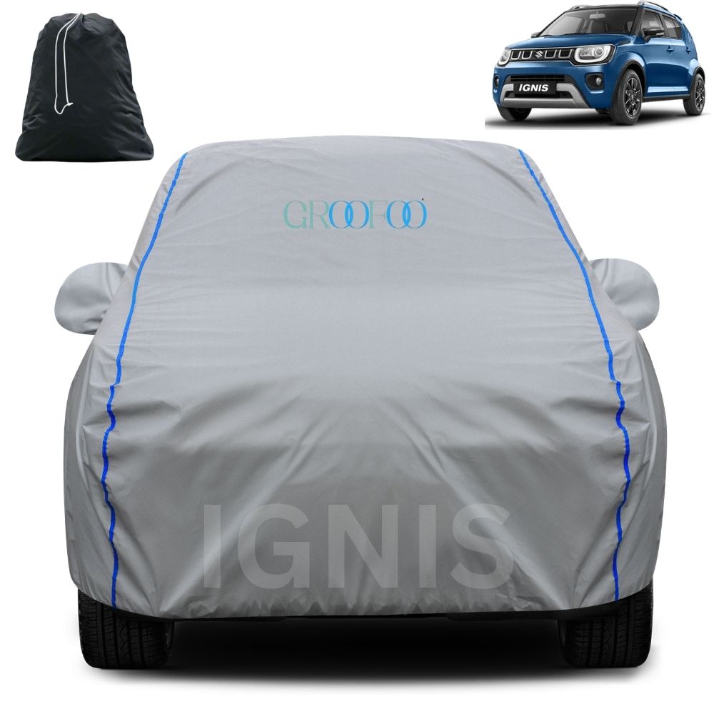 GROOFOO Waterproof Car Body Cover Maruti Suzuki Ignis Custom Fit Car Body Cover