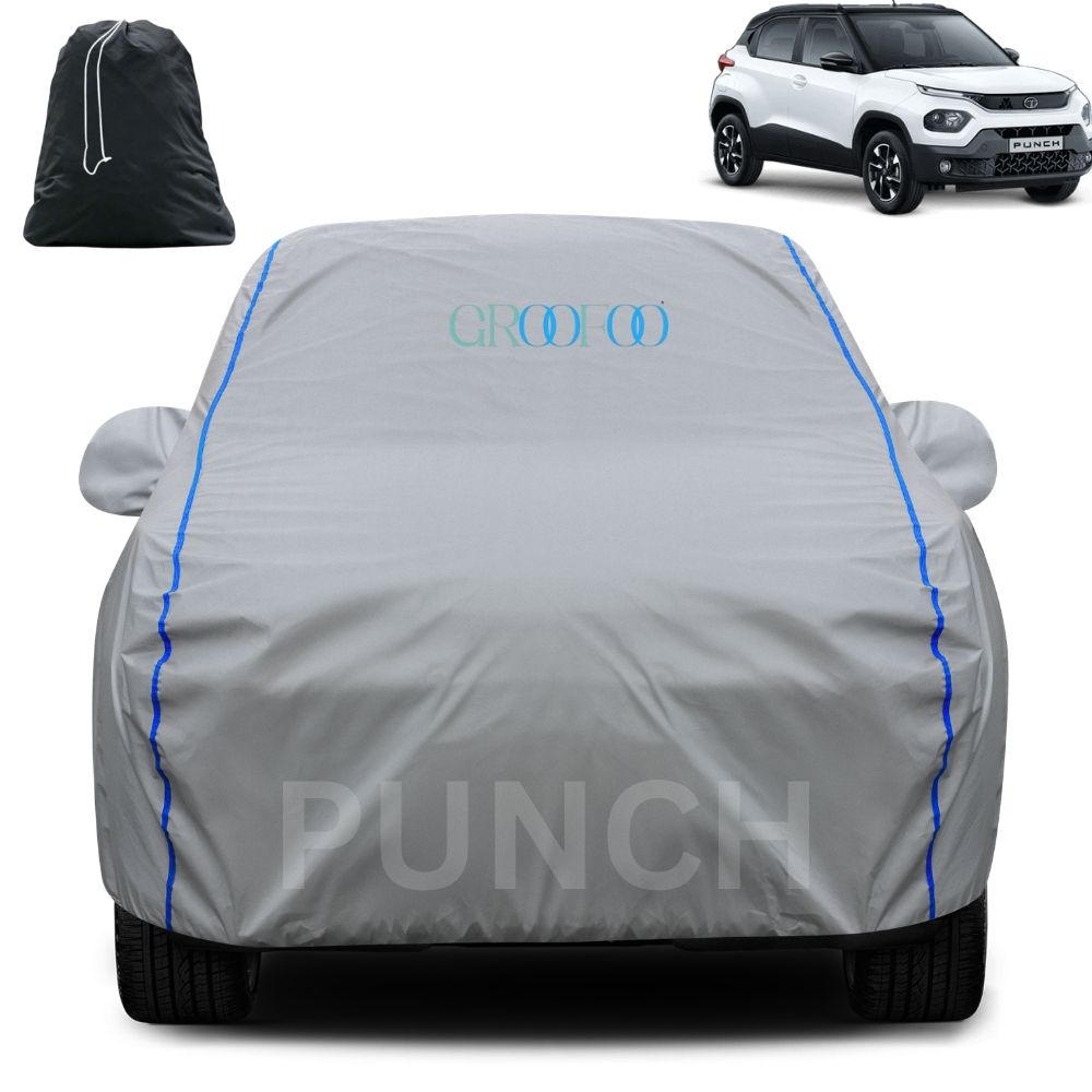 GROOFOO Waterproof Car Body Cover Punch Custom Fit Car Body Cover