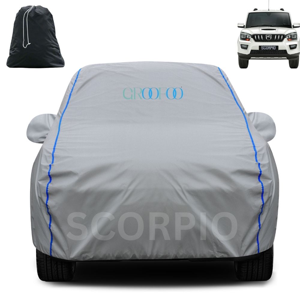 GROOFOO Waterproof Car Body Cover Scorpio Custom Fit Car Body Cover