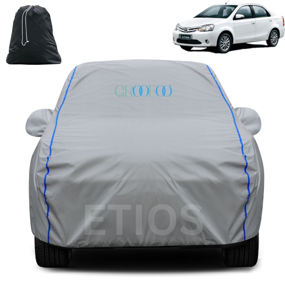 GROOFOO Waterproof Car Body Cover Tata Etios Custom Fit Car Body Cover